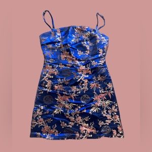 Blue Asian mini dress